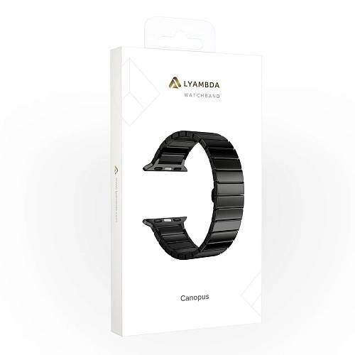 Ремешок для смарт-часов Apple Watch 38/40 mm LYAMBDA CANOPUS, нержавеющая сталь, черный